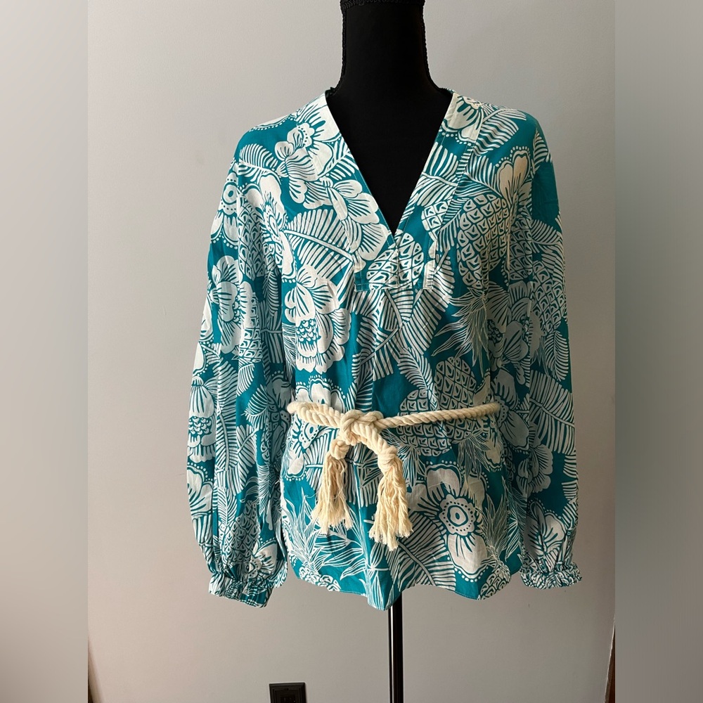 Trina Turk Festivity Tropical Printed Tunic Top